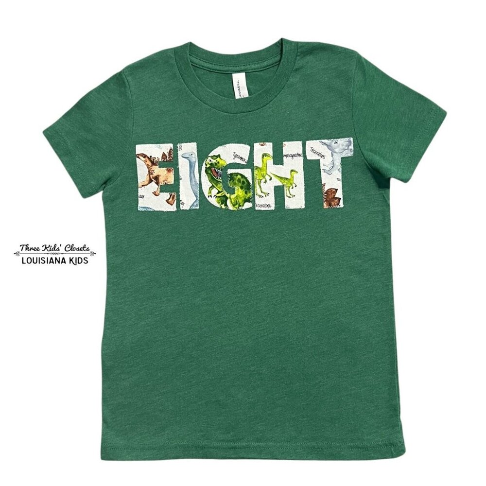 Small Shop 6-8Y Dinosaur “Eight” Birthday Shirt